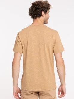 T-shirt col rond boutonné homme