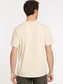 T-shirt col rond boutonné homme
