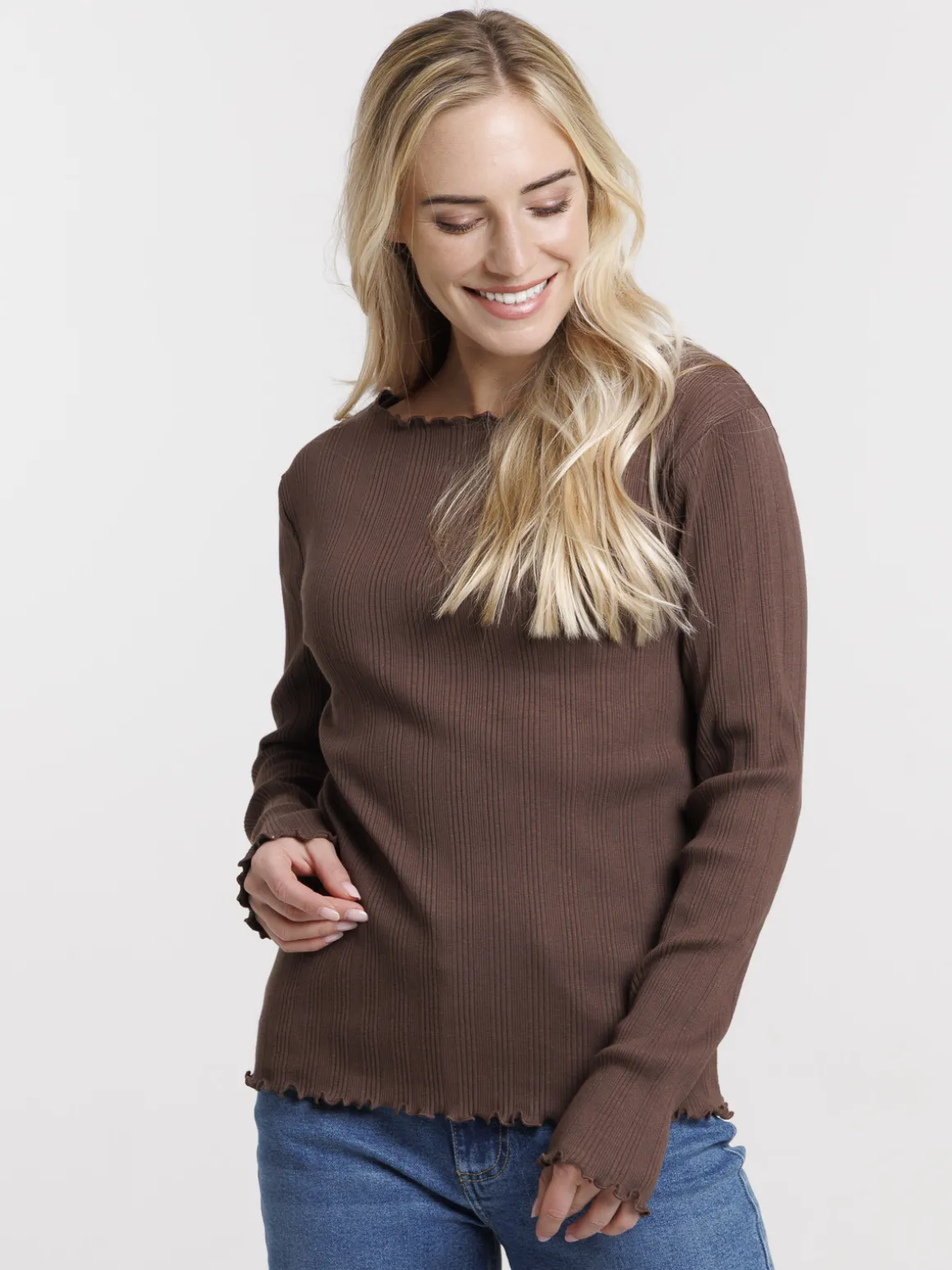 T-shirt col rond écorce femme