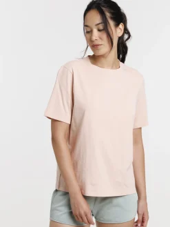 T-shirt col rond oversized rose femme