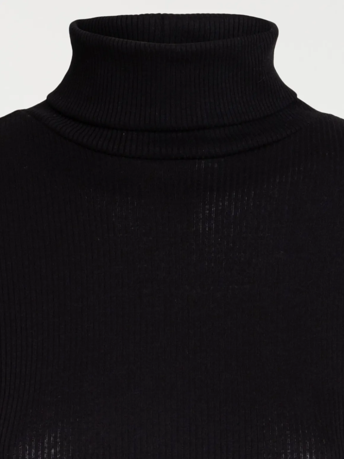 T-shirt col roulé noir femme
