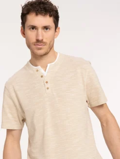 T-shirt col tunisien homme