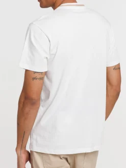 T-shirt col tunisien ivoire homme