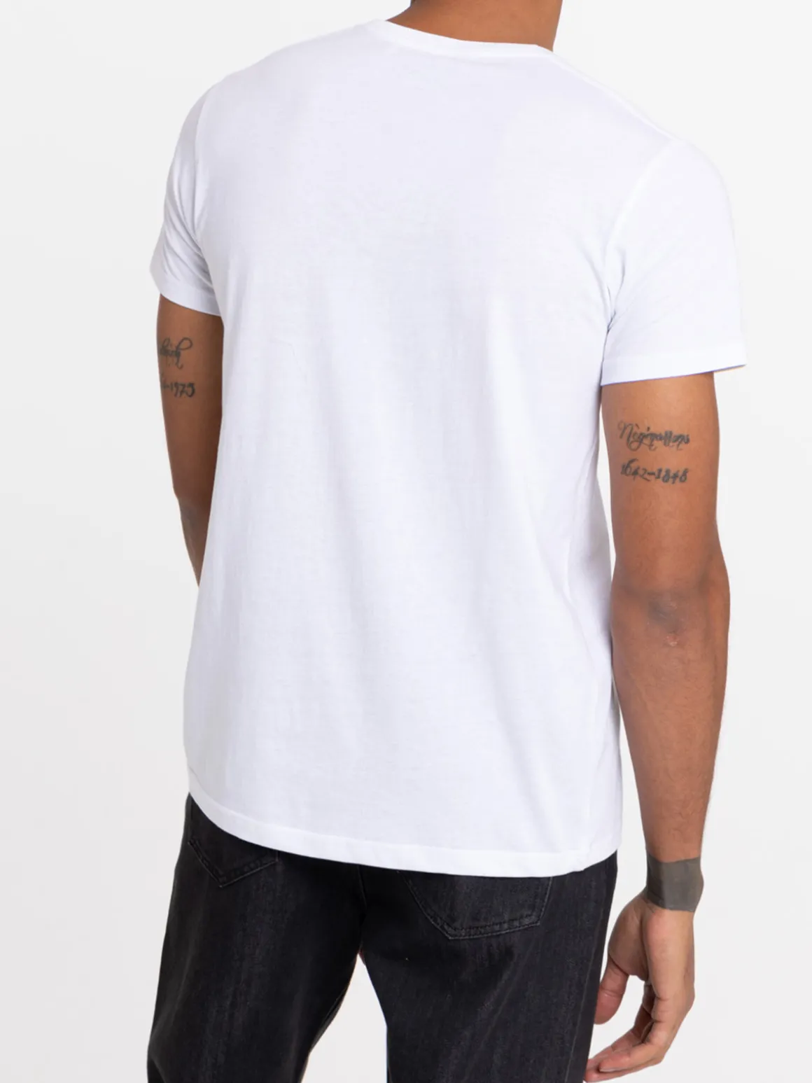 T-shirt col V blanc homme