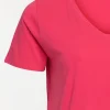 T-shirt col V grande taille femme