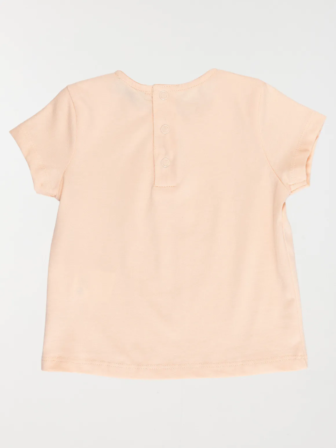 T-shirt corail imprimé fille (3-36M)