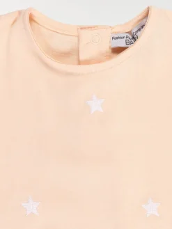 T-shirt corail imprimé fille (3-36M)