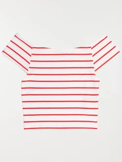 T-shirt court rayé fille (XXS-M)