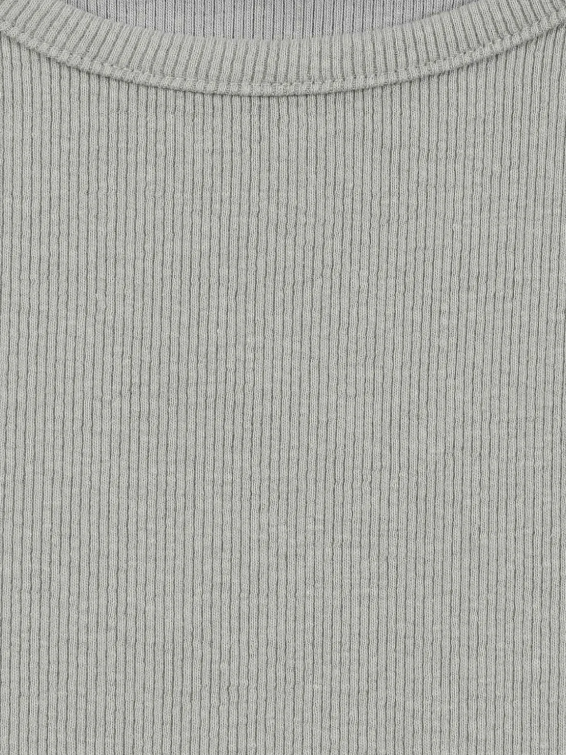 T-shirt côtelé col rond fille (XXS-M)