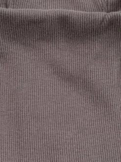 T-shirt côtelé fille col montant (XXS-M)