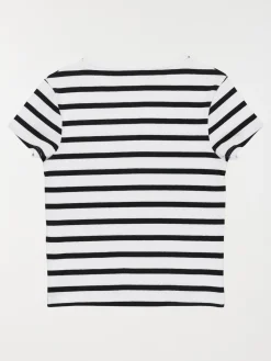 T-shirt côtelé rayé fille (XXS-M)
