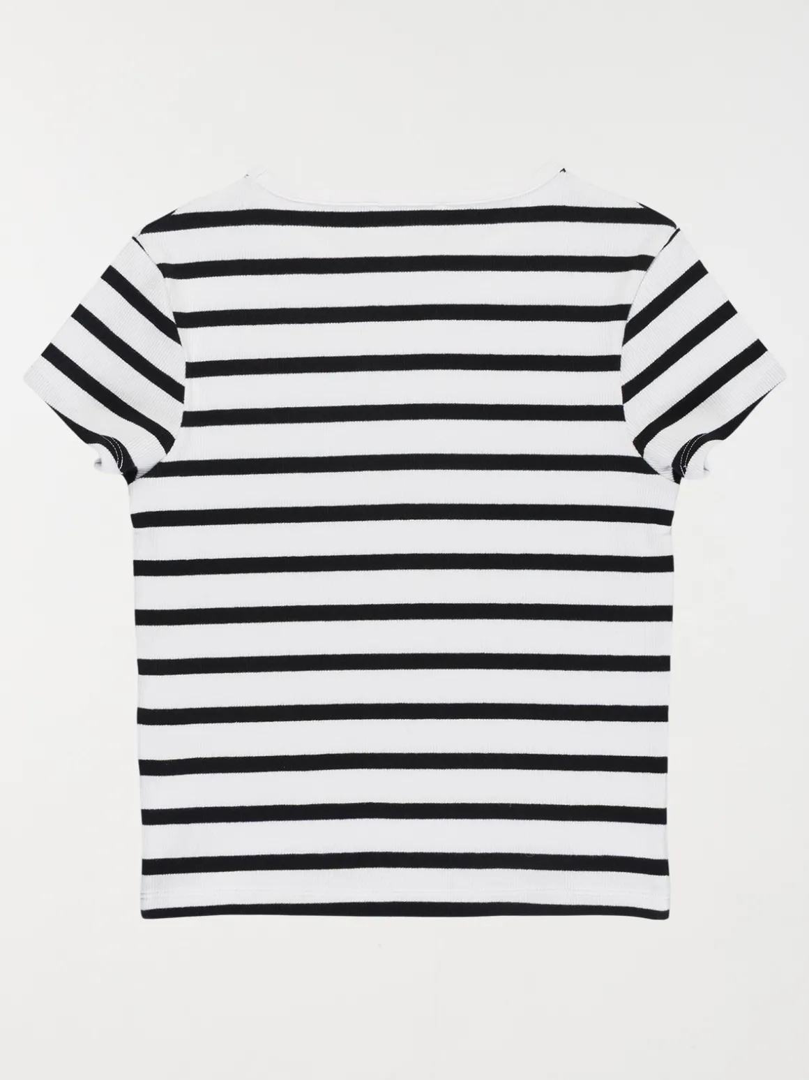 T-shirt côtelé rayé fille (XXS-M)