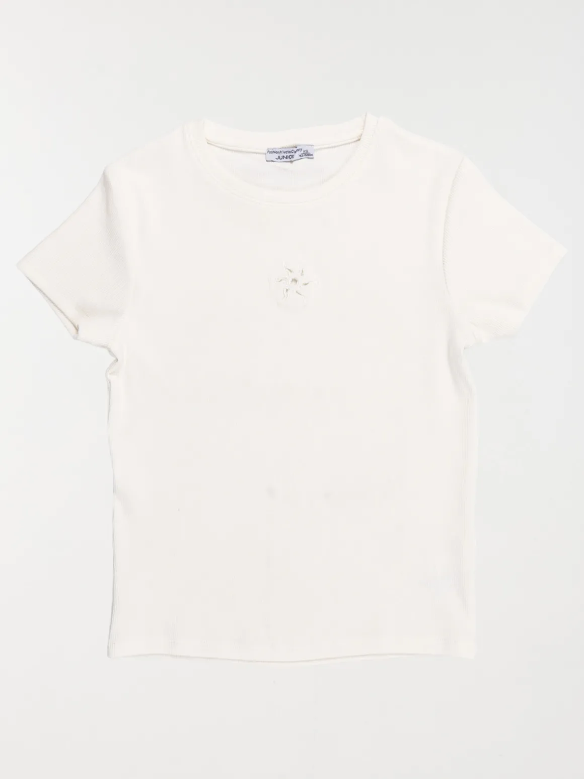 T-shirt côtelé soleil fille (XXS-M)