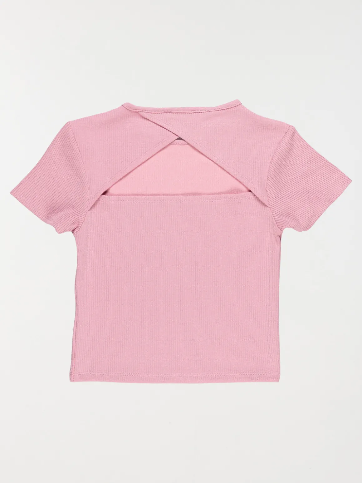 T-shirt découpe dos mauve fille (10-16A)