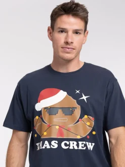 T-shirt de Noël marine homme