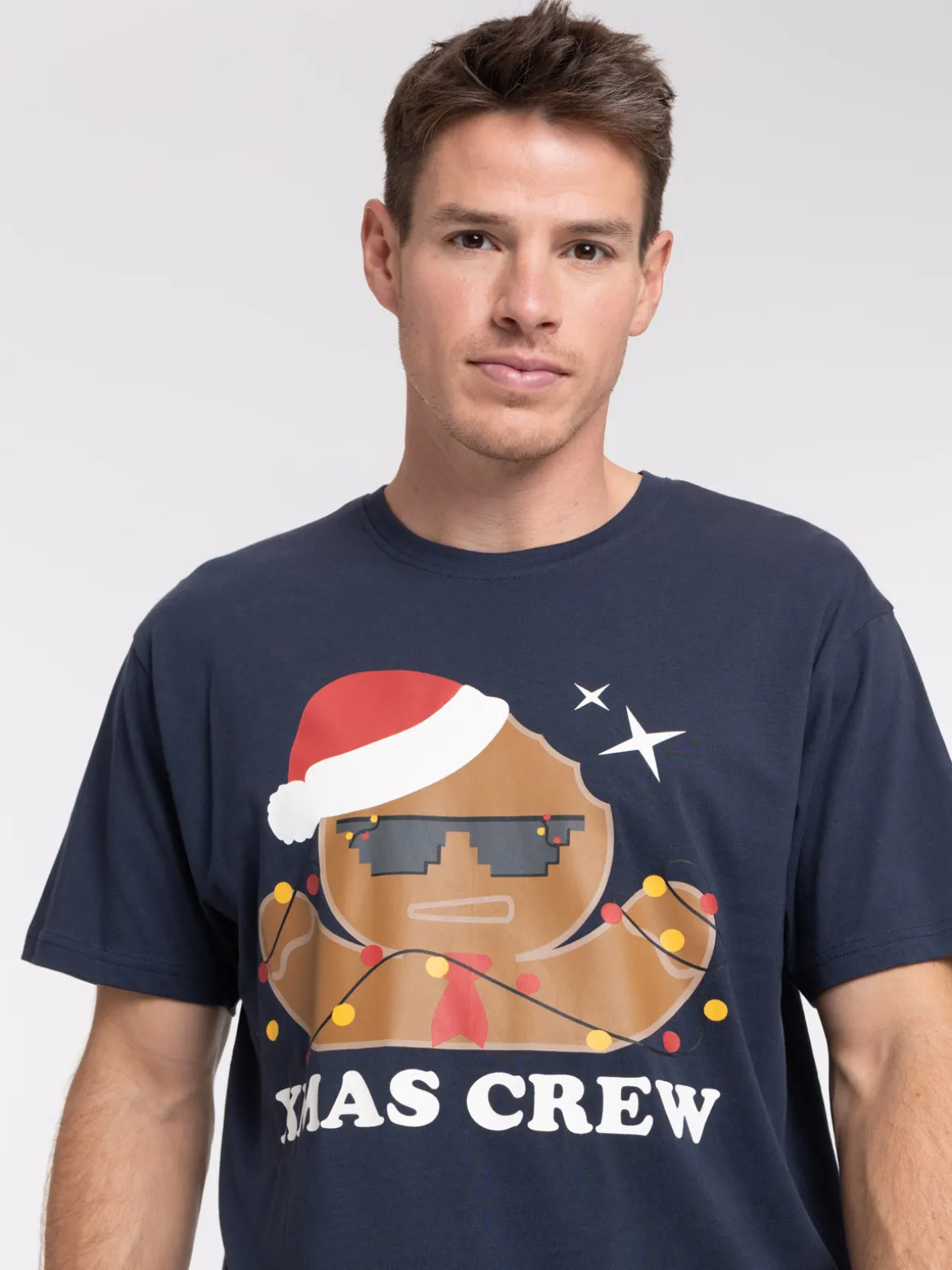 T-shirt de Noël marine homme