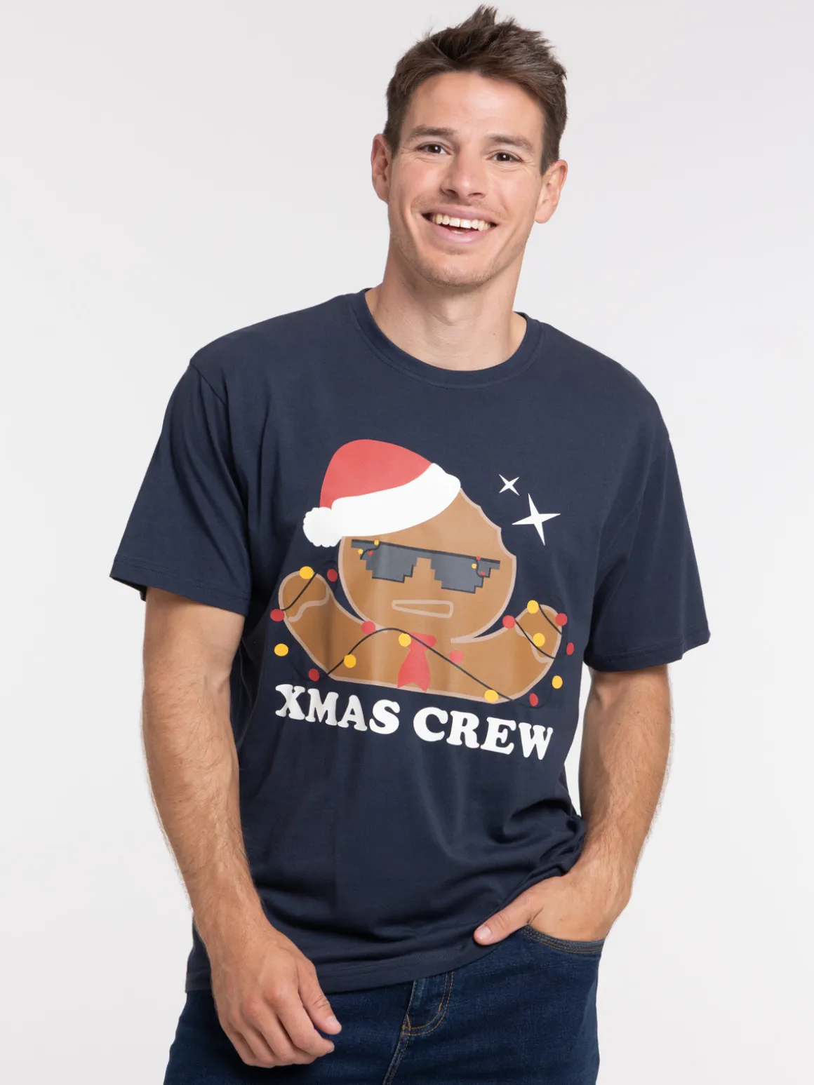 T-shirt de Noël marine homme