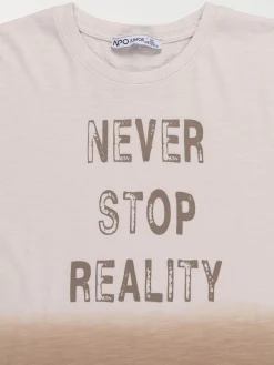 T-shirt deep dye message garçon (XXS-M)