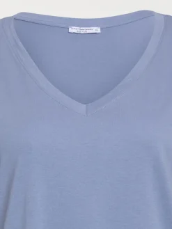 T-shirt denim blue grande taille femme