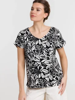 T-shirt femme motif floral