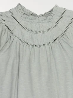 T-shirt fille broderie anglaise (3-12A)