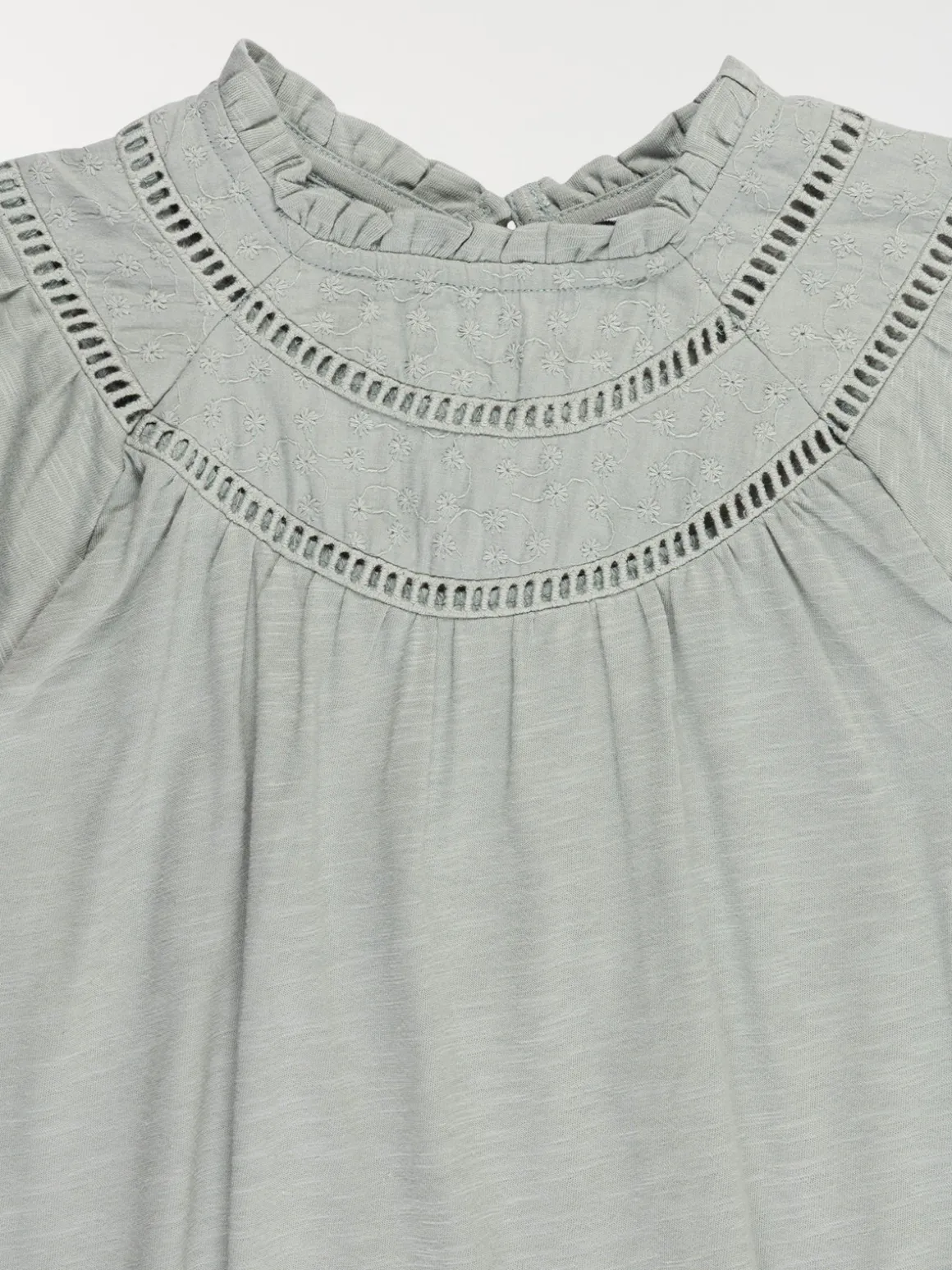 T-shirt fille broderie anglaise (3-12A)