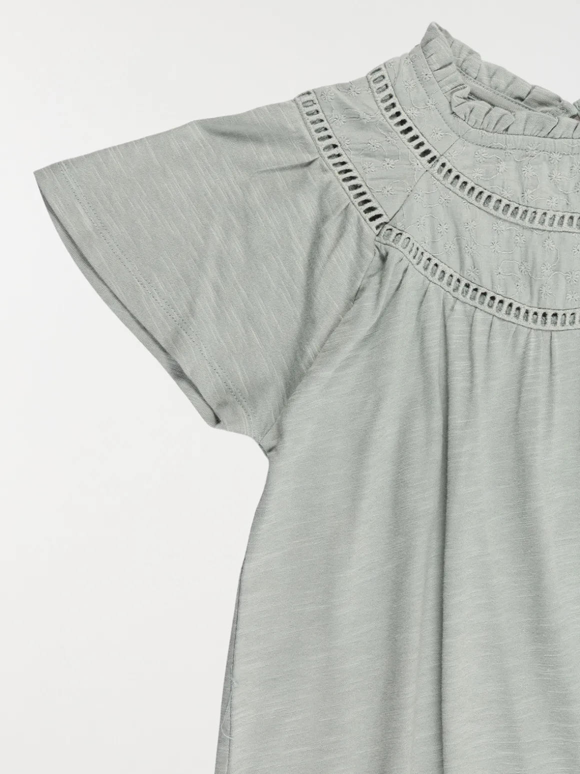 T-shirt fille broderie anglaise (3-12A)