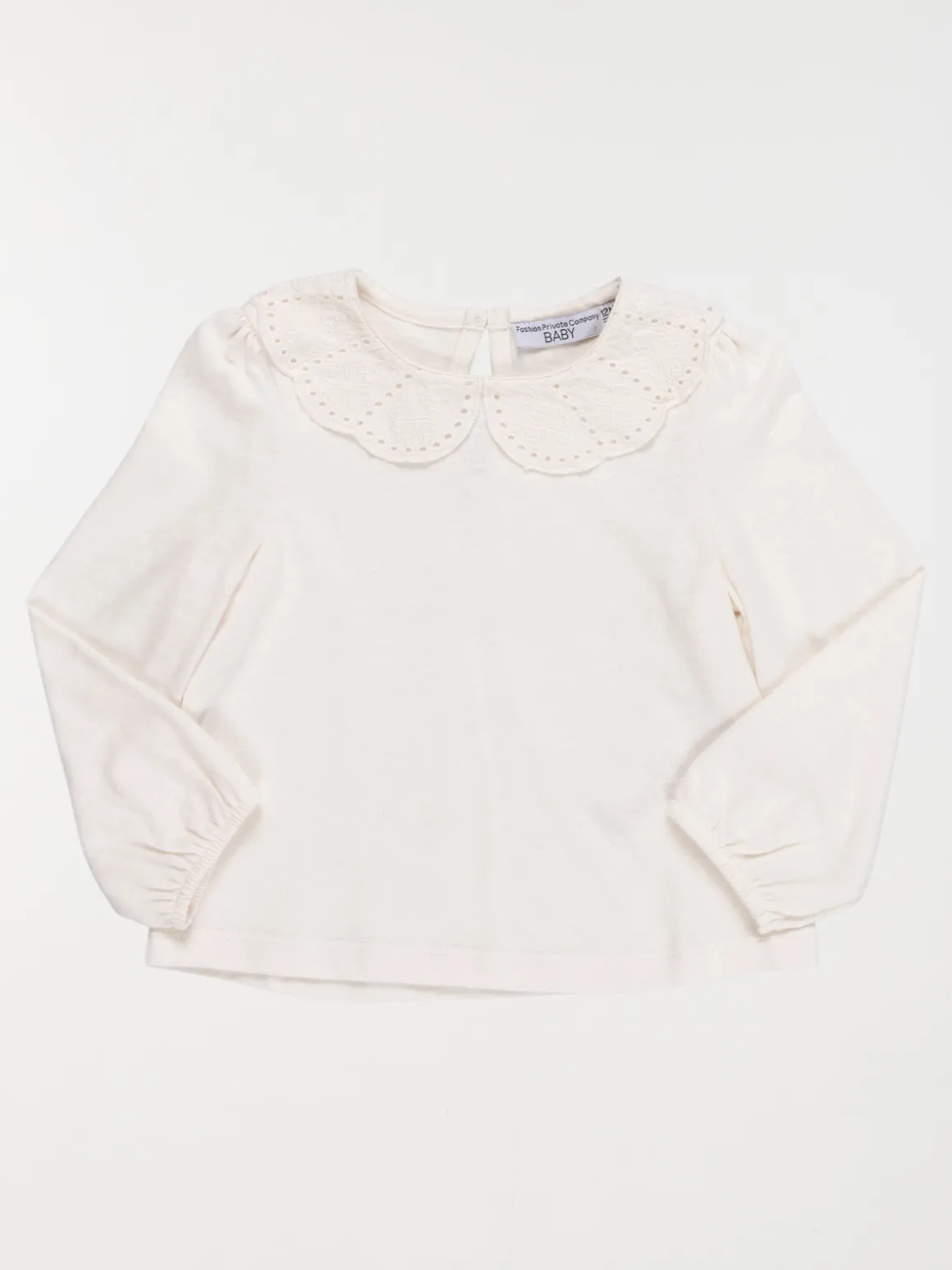 T-shirt fille col claudine (3-36M)