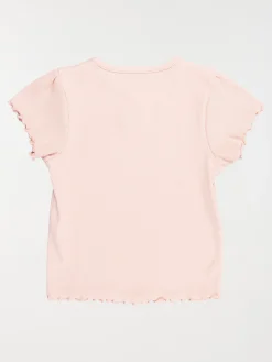 T-shirt fleur ajourée fille (3-12A)