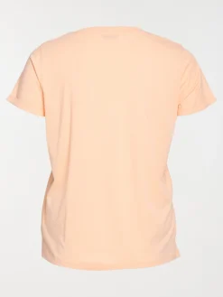 T-shirt fleur brodée femme grande taille