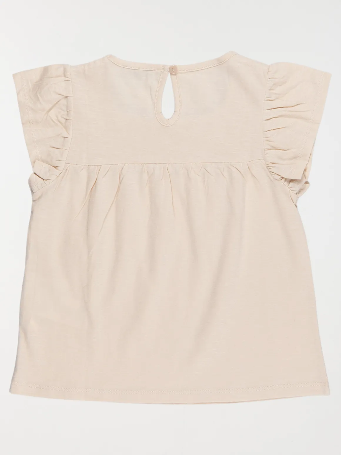 T-shirt fleurs en relief fille (3-12A)