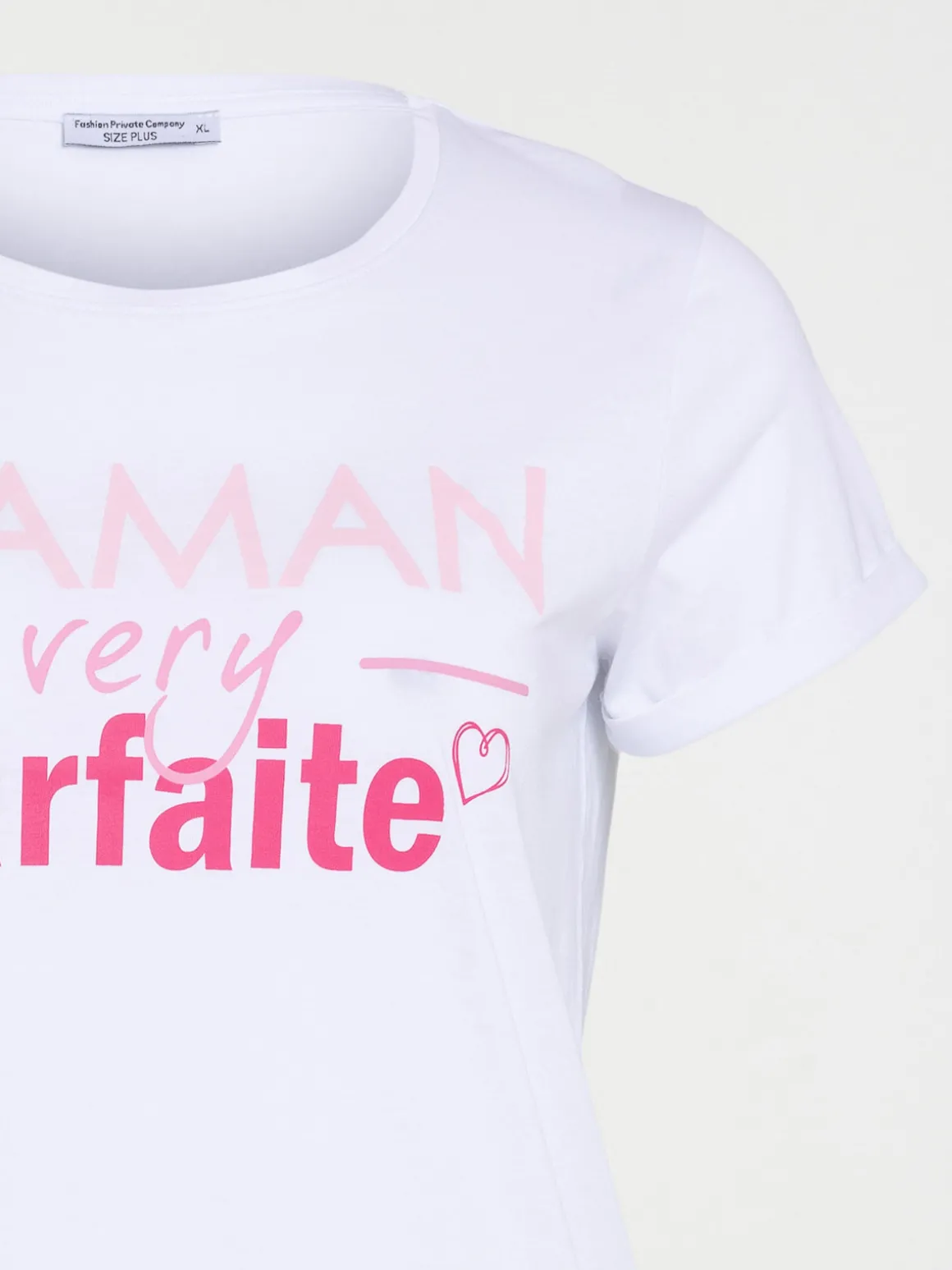 T-shirt fête des mères blanc femme