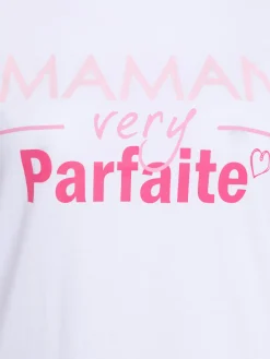 T-shirt fête des mères blanc femme