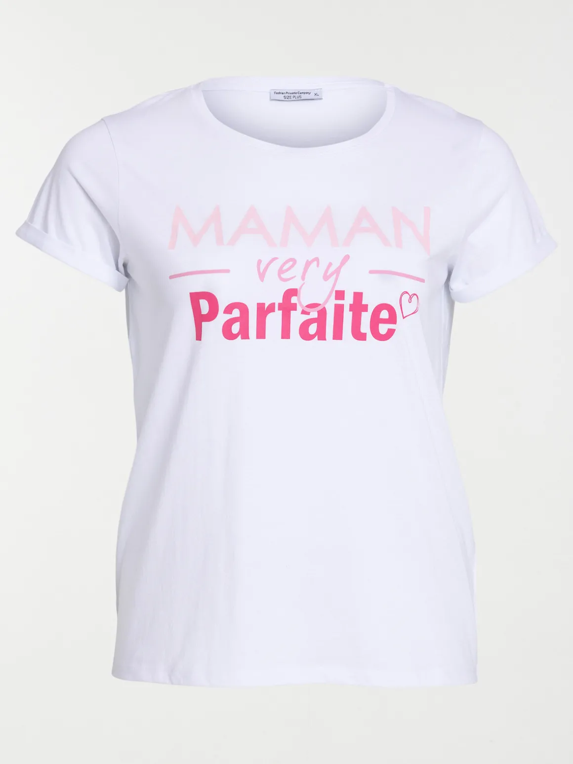 T-shirt fête des mères blanc femme