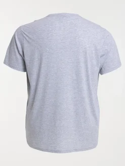 T-shirt gris chiné grande taille homme
