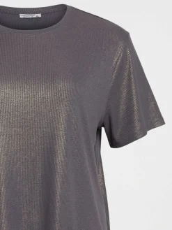 T-shirt gris orage grande taille femme