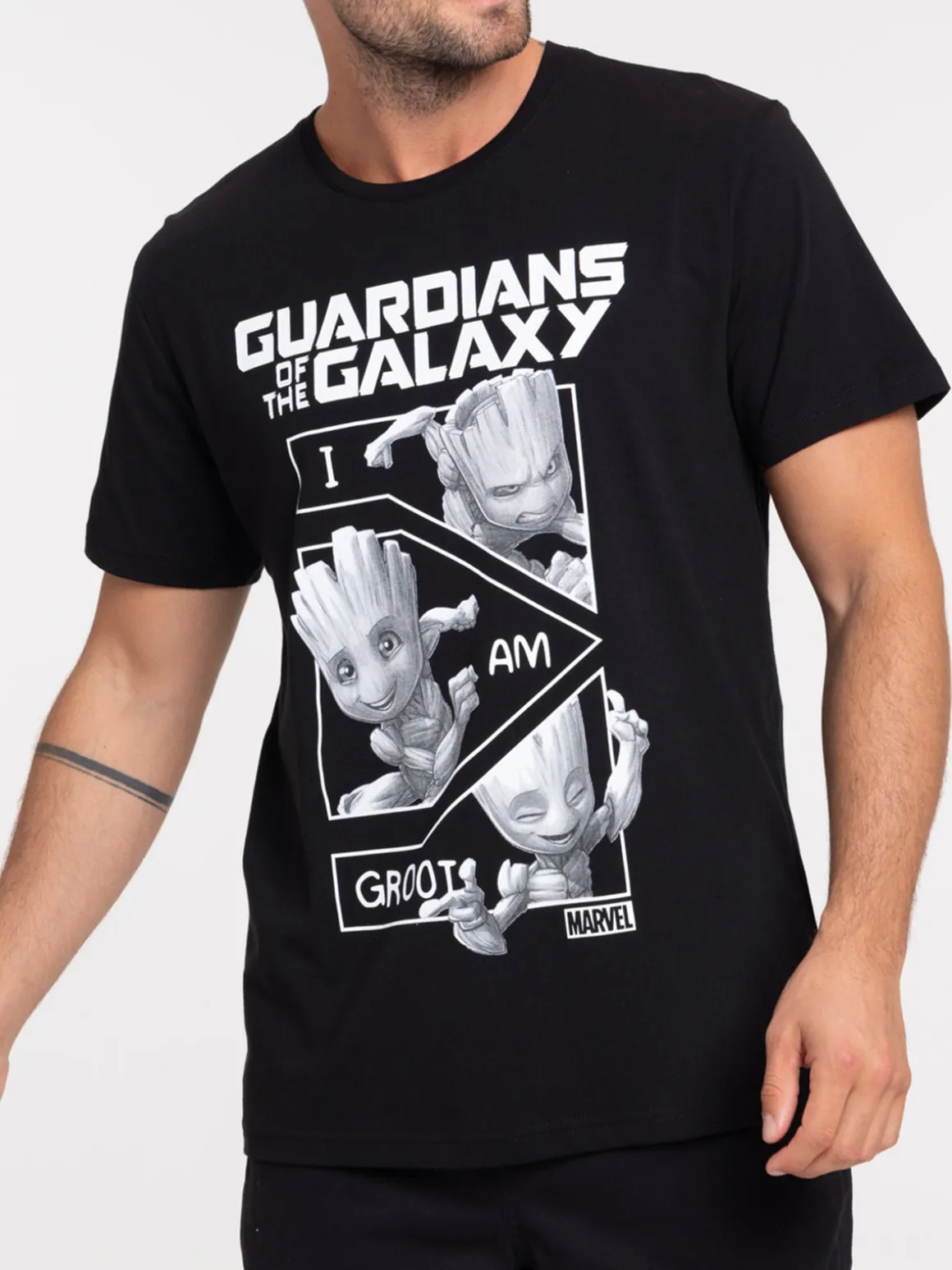 T-shirt guardians galaxy noir homme