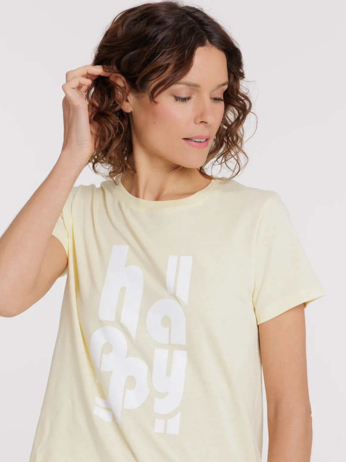 T-shirt happy femme