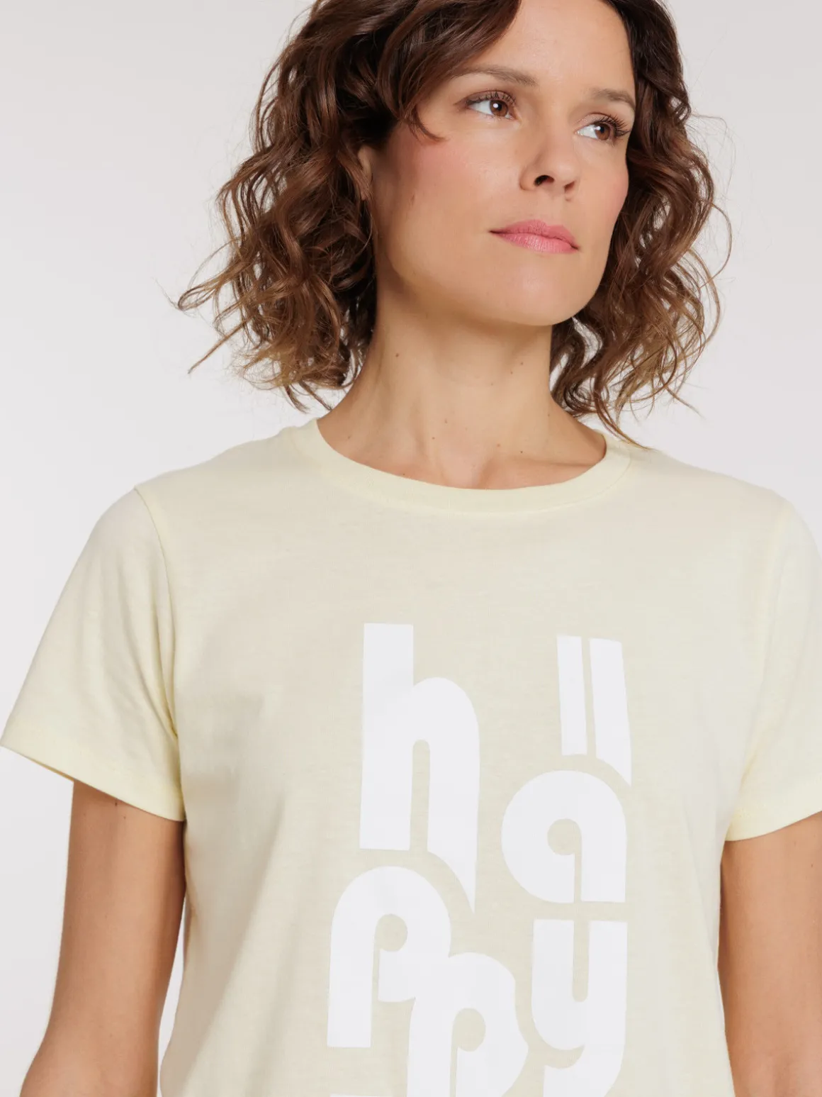 T-shirt happy femme