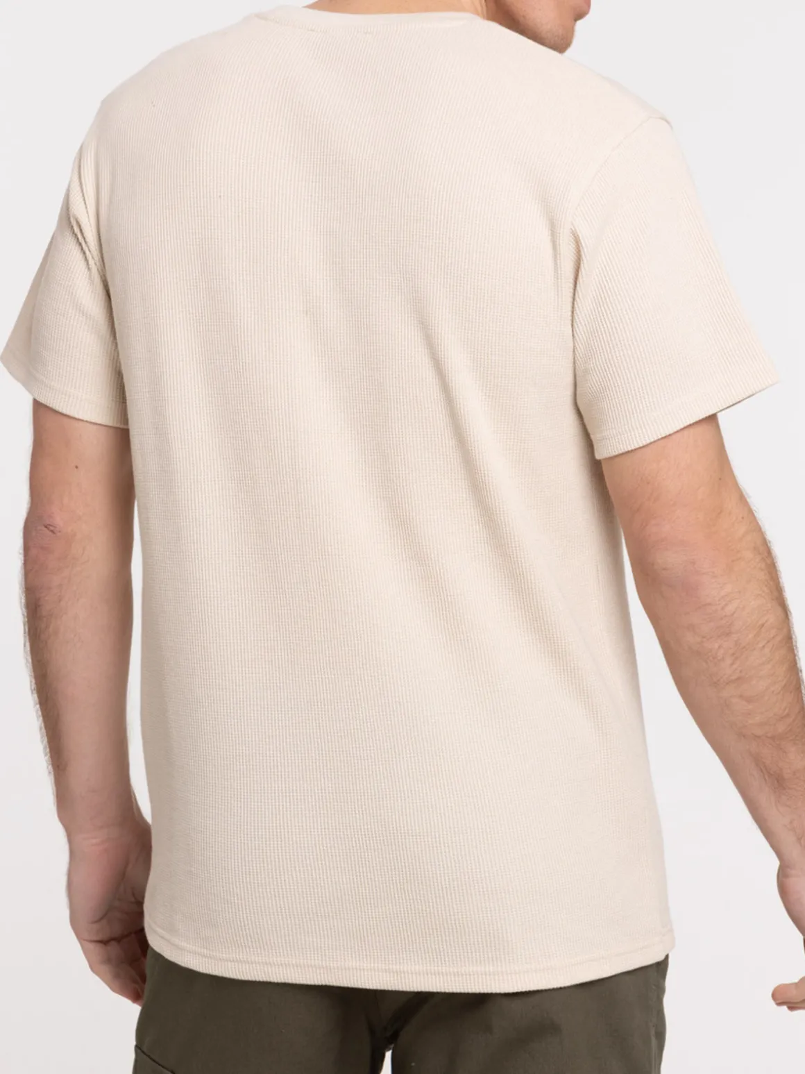 T-shirt homme col rond beige clair