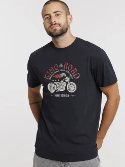 T-shirt homme col rond imprimé devant