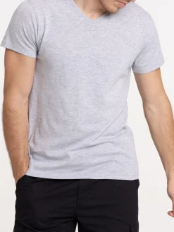 T-shirt homme gris chiné