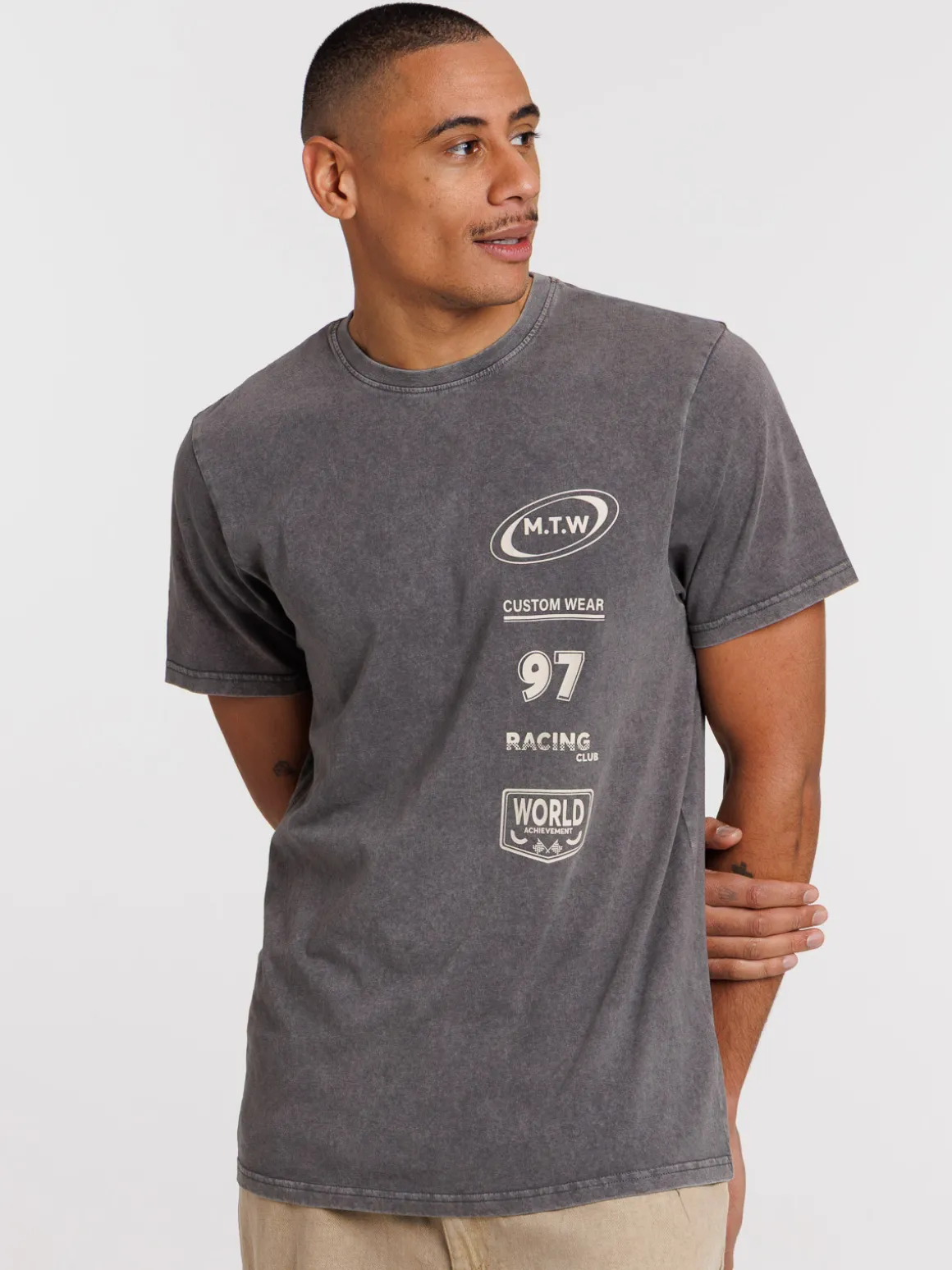 T-shirt imprimé col rond homme