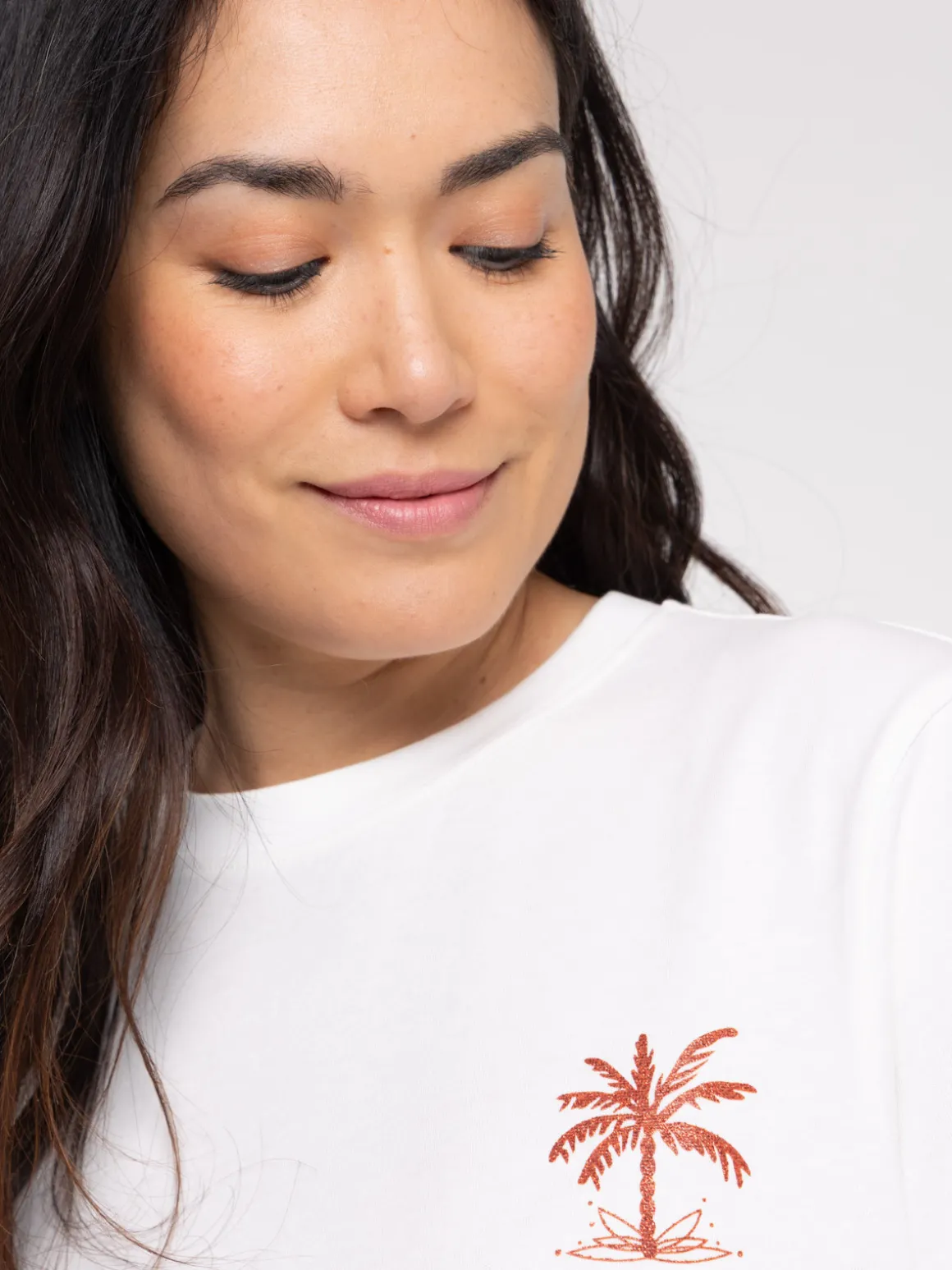 T-shirt imprimé écru femme