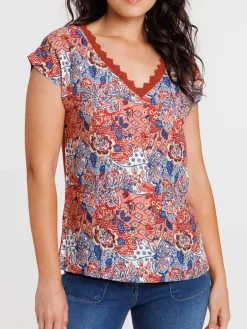 T-shirt imprimé devant femme