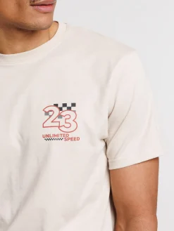 T-shirt imprimé dos et devant homme