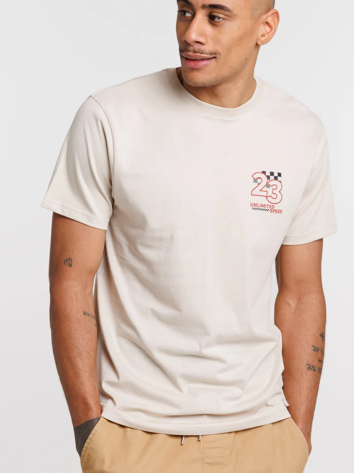 T-shirt imprimé dos et devant homme