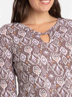 T-shirt imprimé ethnique femme