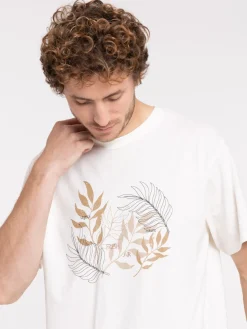 T-shirt imprimé feuillage homme