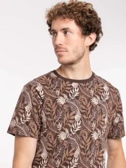 T-shirt imprimé feuillage homme